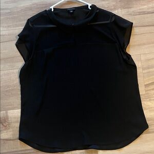 Ann Taylor Sheer Black Blouse